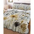thumbnail image 1 of Watercolor Botanical Floral Full Size Down Alternative Comforter, Lightweight Comforter Quilt Bedding Set with Pillow Shams Farmhouse Garden All Seasons Bed Comforter Duvet Insert 78"x90", 1 of 7