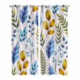 thumbnail image 1 of Watercolor Botanical Kitchen Curtains Window Panels, Blue Yellow Leaves Floral Plants Spring Insulated Window Treatment Curtain, Grommet Curtains for Bedroom/Living Room/Bathroom, 2 Piece 42"Wx84"L, 1 of 8