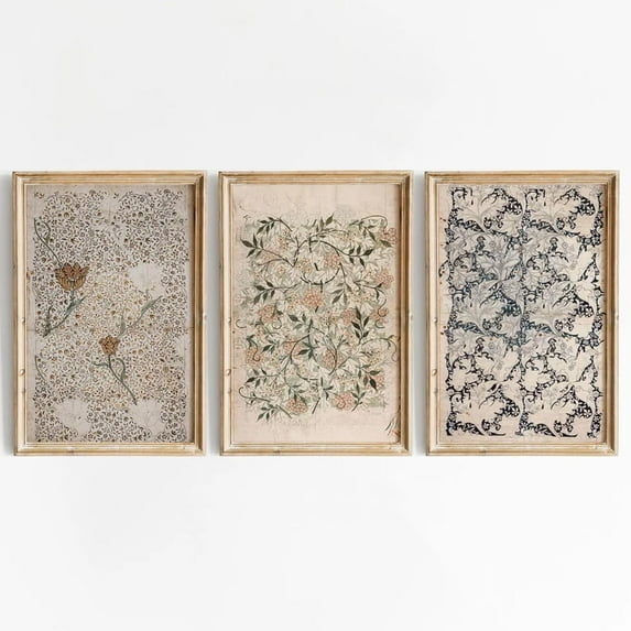 Watercolor Botanical Wall Art Vintage Floral Art Prints Wildflowers Art Modern Boho Canvas Wall Art Painting Farmhouse Wall Picture Decor for Living Room Bedroom Decor 12x16 Inch Set of 3 D