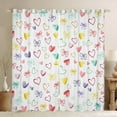 thumbnail image 1 of Watercolor Bow 30%-50% Blackout Curtains Rainbow Love Hearts Curtains And Drapes,Colorful Princess Bow Knot Curtains 2 Panels (42Wx84L), 1 of 5