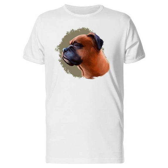Watercolor Boxer Dog Portrait T-Shirt Men -Image by Shutterstock, Male Large
