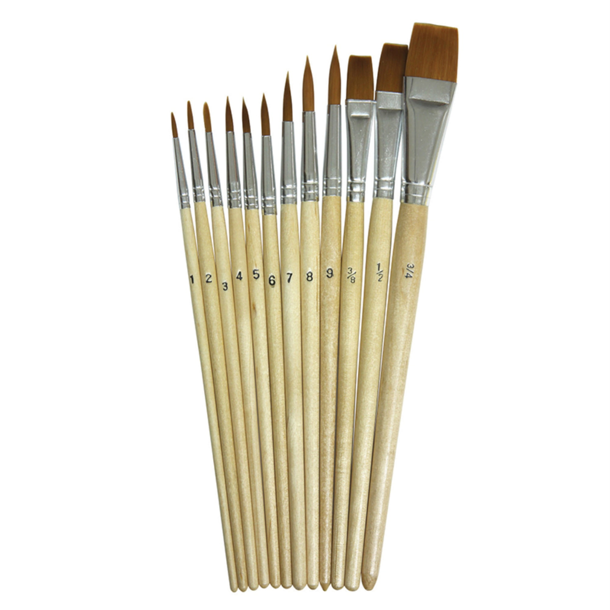 Necessities™ Synthetic Watercolor Round 12 Piece Brush Set by
