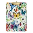 thumbnail image 1 of Watercolor Butterflies Acrylic Clipboards A4 Standard Letter Size Clipboard 12.5" X 9" Clip Board for Students Teacher Office, 1 of 7