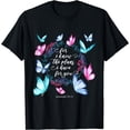 thumbnail image 1 of Watercolor Butterflies Bible Verse Jeremiah 29:11 Butterfly T-Shirt Black Medium, 1 of 4