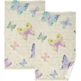 thumbnail image 1 of Watercolor Butterflies Towels 2 Piece Washcloth Hand Towels, Highly Absorbent Towels for Bathroom, Hotel, Gym and Spa 28 X 16 Inches, 1 of 7