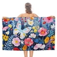 thumbnail image 1 of Watercolor Butterfly Beach Towel Microfiber Beach Towels Sand Free Quick Dry Lightweight Travel Towels, 1 of 7