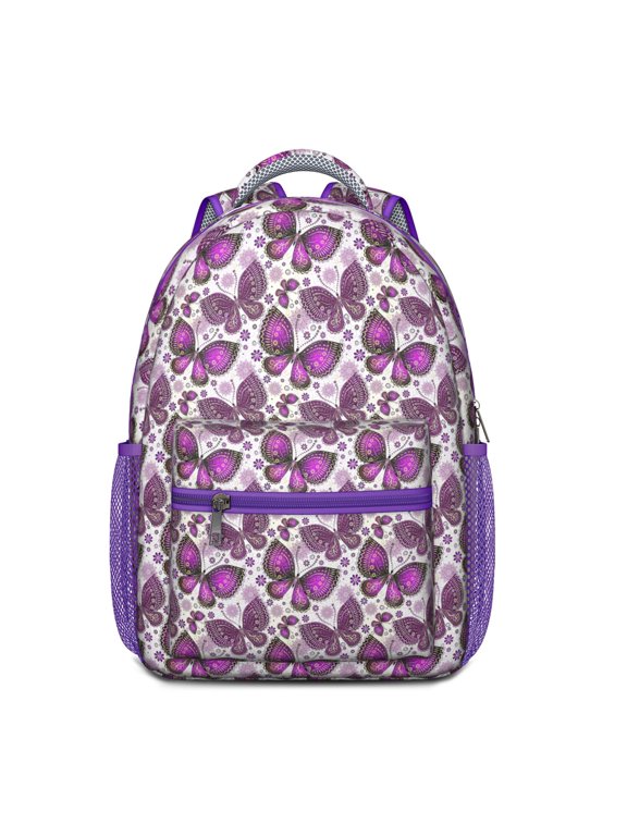 Butterfly Garden Backpack – Cute Floral Pattern School Bag for Elementary Students