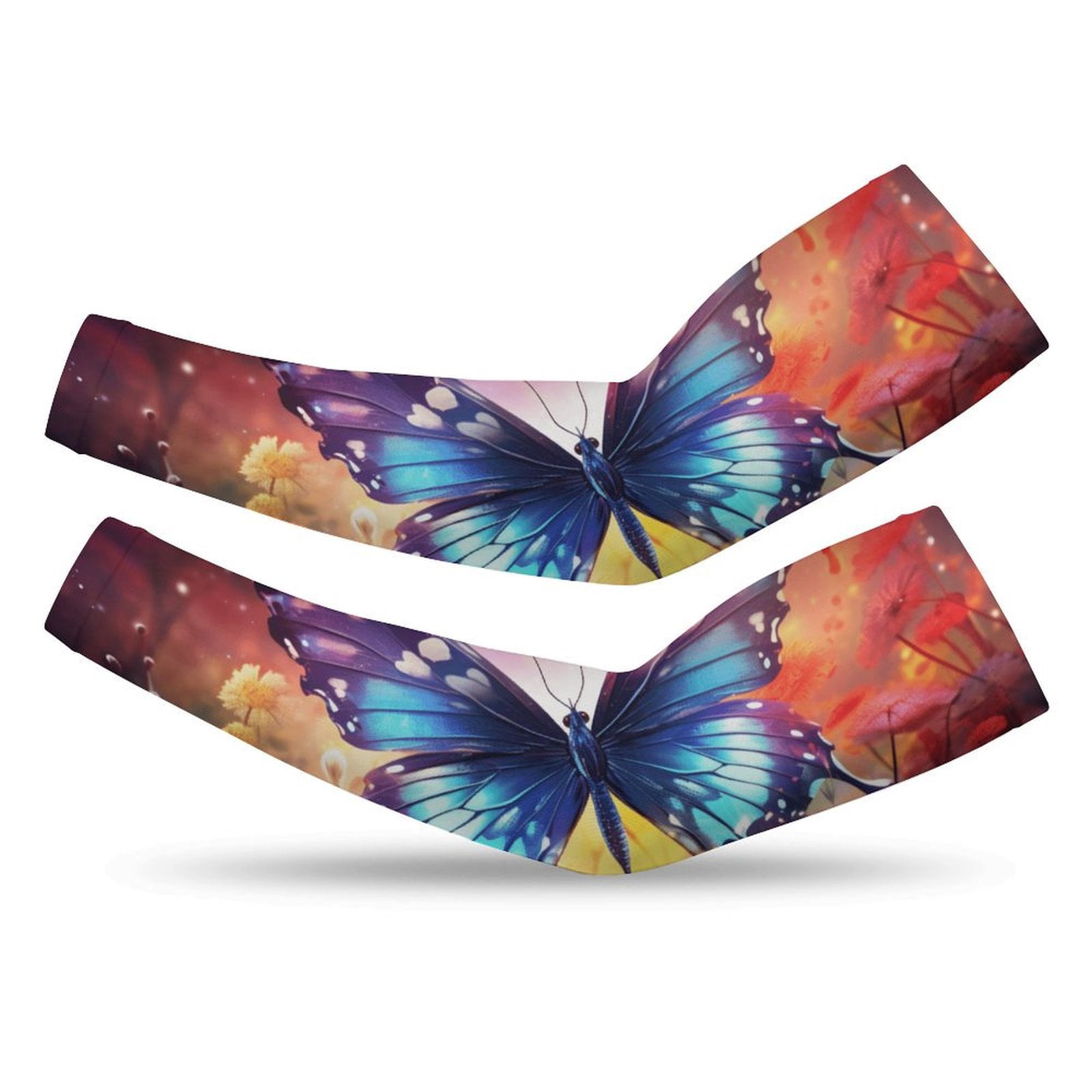Watercolour Protection Watercolor Butterfly Protection Cooling Arm Sleeves For Men Women, Uv ...