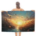 thumbnail image 1 of Watercolor Butterfly Ultra Fine Fiber Beach Towels for Travel And Quick Drying Absorbent Towels for Swimming, 1 of 7