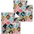 thumbnail image 1 of Watercolor Butterfly Washcloth 12x12in Set, 2 Pack Absorbent Cotton Towel Square Kitchen Dishes Towels, Soft Cleaning Face Hand Towel Fast Drying, 1 of 7