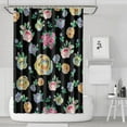 thumbnail image 1 of Watercolor Butterfly and Floral Bloom Curtain 72x72 Inches, Vintage Botanical Garden Design, 1 of 5