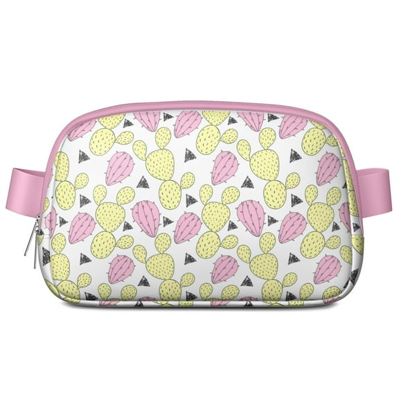 Watercolor Cactus Crossbody Fanny Pack – Aesthetic Botanical Succulent Waist Bag for Women – Lightweight, Adjustable, & Perfect for Southwestern Travel & Nature Walks