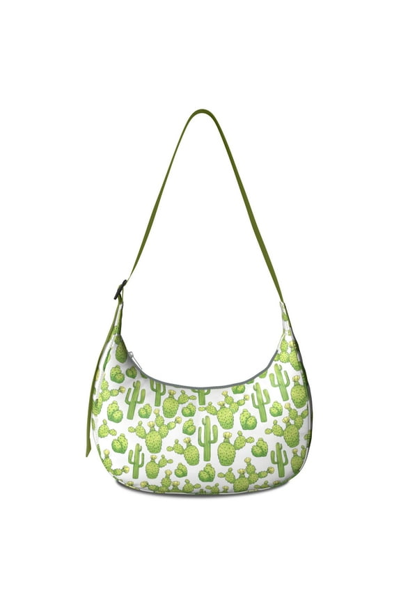 Watercolor Cactus Crossbody Tote for Women, Stylish Water-Resistant Shoulder Bag Featuring Boho Cactus and Southwestern Desert Style, Large Capacity and Durable Construction