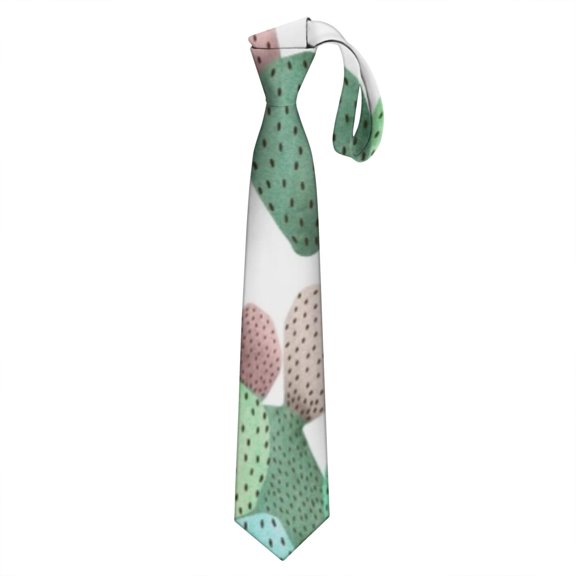 Watercolor Cactus Tie & Pocket Square Combo: Retro Desert Succulent Tie, Ideal for Beach Weddings