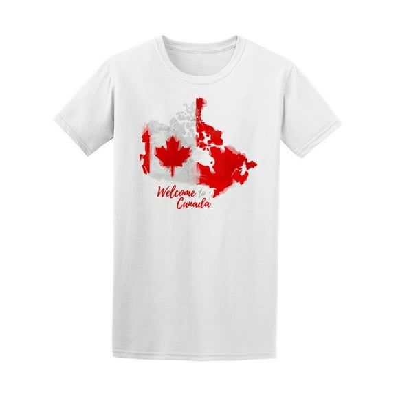 Watercolor Canada Map Flag Tee Men's -Image by Shutterstock