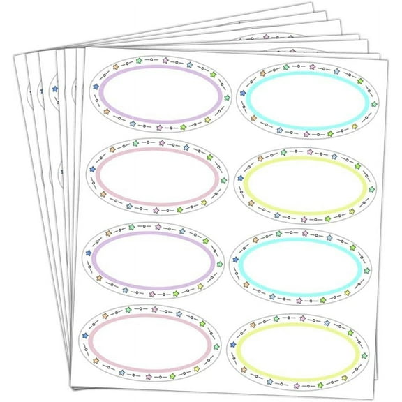 Watercolor Canning Labels 2.5x1.2inch Oval Stickers for Jars Homemade Jam Container Stickers Decors 504Pcs