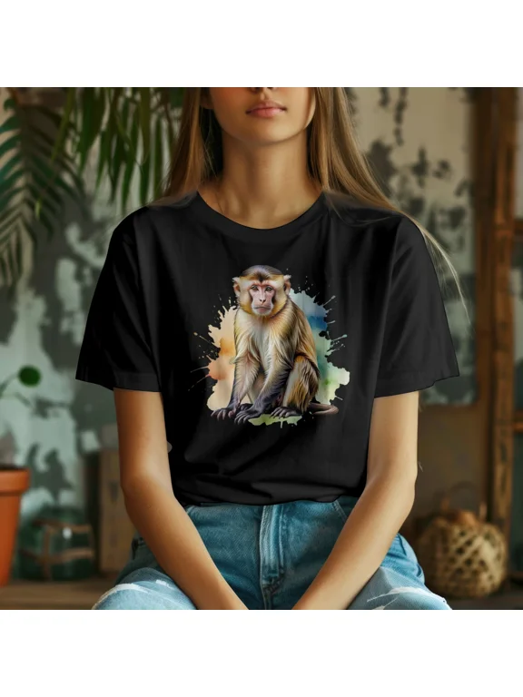 Watercolor Capuchin Monkey Tee, Primate Graphic Unisex Nature Lover Tee | eBay