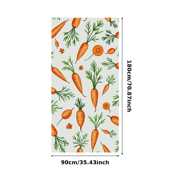 Watercolor Carrot Themed Backdrop Banner Party Decorations for Vegetable Themed Parties Photography Props Spring Events Kids Parties