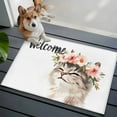 thumbnail image 1 of Watercolor Cat Front Door Rugs 2x3 ft Garland Welcome Small Rug for Entryway Non Slip Washable Bathroom Door Mat Absorbent Floor Mat for Indoor Entrance, 1 of 9