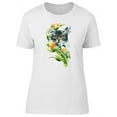 thumbnail image 1 of Watercolor Cat In The Leaves  T-Shirt Women -Image by Shutterstock, Female Large, 1 of 4