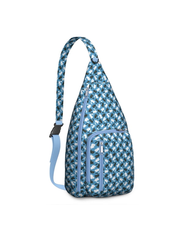 Watercolor Cat Lover's Sling Bag - Boho Cat Aesthetic Crossbody Backpack (Adorable Cat-Themed Print, Multi-Occasion Use)