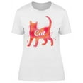thumbnail image 1 of Watercolor Cat Silhouette  T-Shirt Women -Image by Shutterstock, Female x-Large, 1 of 2
