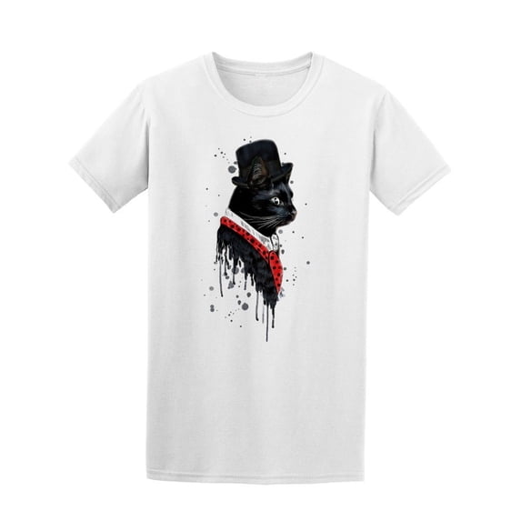 Watercolor Cat With Hat Tee Men's -Image by Shutterstock