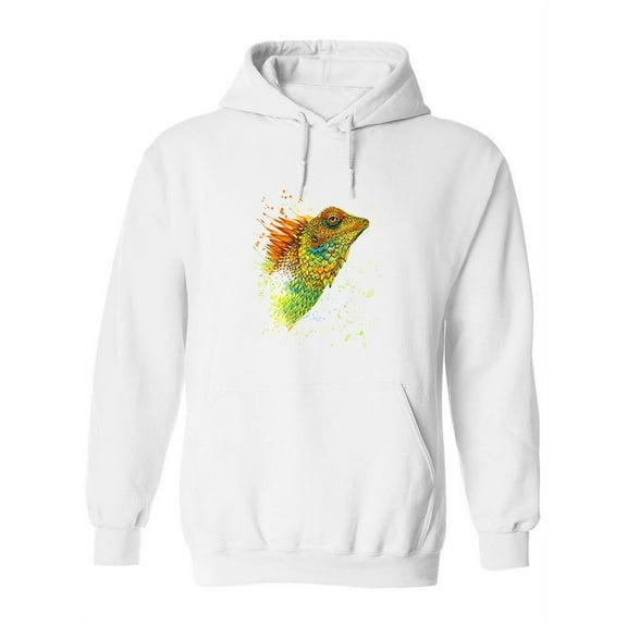 Watercolor Chameleon Design Hoodie Women -Image by Shutterstock, Female Medium