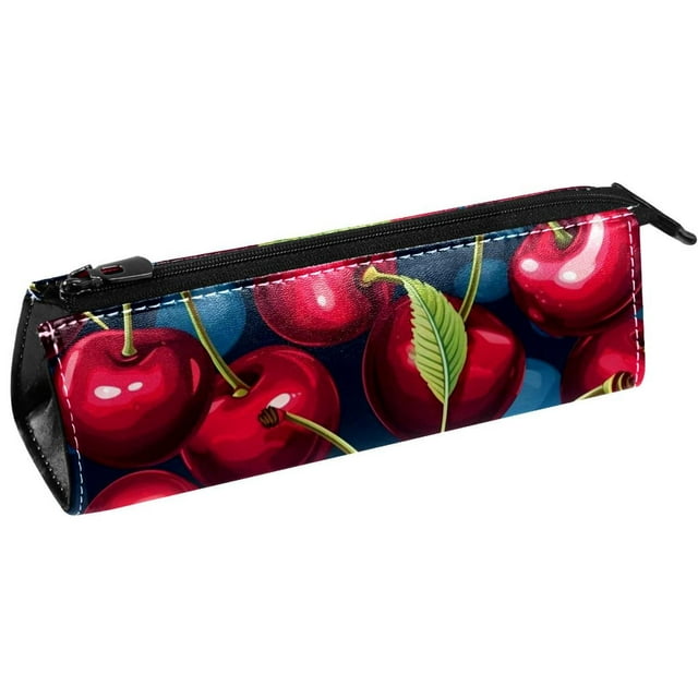 Watercolor Cherry Fruit Pen Bag Stationery Pouch Pencil Bag Cosmetic ...