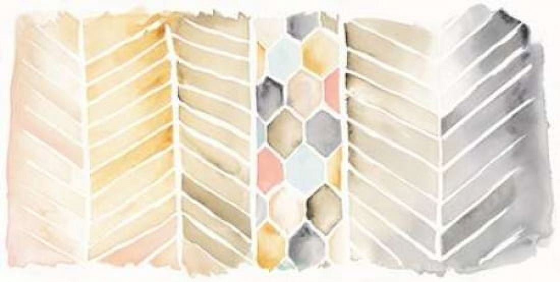 Watercolor Chevron Canvas Art - Elyse DeNeige (24 x 48)