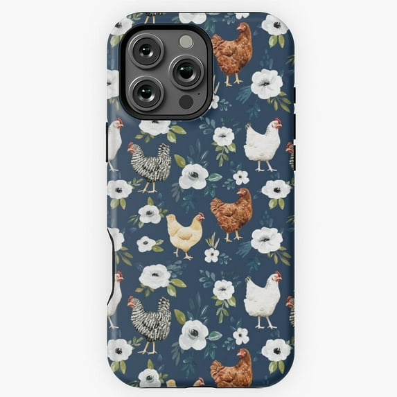Watercolor Chicken Farm Animal Country Art Phone Case for iPhone 11 12 13 14 15 16 17 Pro Max