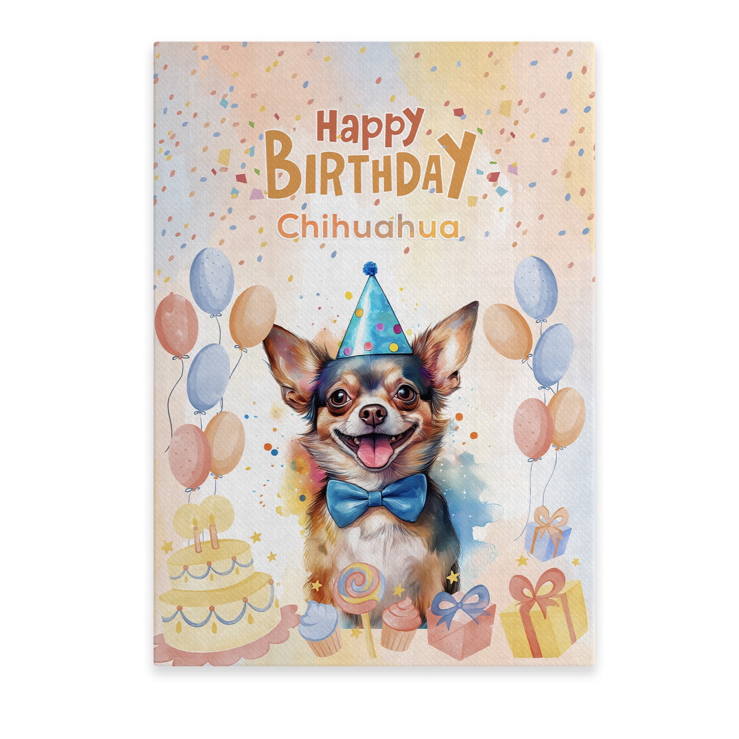 Chihuahua Geburtstag Dekoration Set – Inkl. Banner, Kuchen-Topper, Wirbel, Cupcake-Topper, Ballons