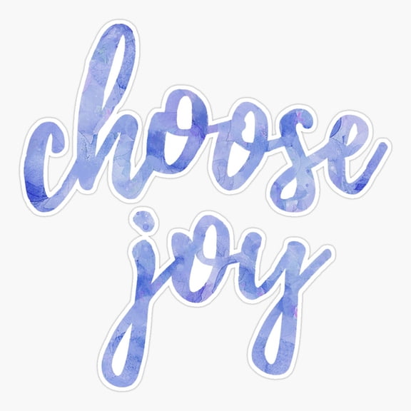 Watercolor Choose Joy Blue Sticker