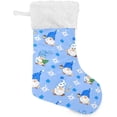 thumbnail image 1 of Watercolor Christmas Gnomes Christmas Stockings Christmas Presonalized Large Stocking Sock, Set of 1 Xmas Party Winter Decor Candy Bag Family Holiday Gift, 17.7 Inch, 1 of 7