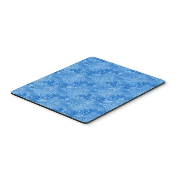 Watercolor Christmas Trees and Ornaments Mouse Pad Hot Pad or Trivet