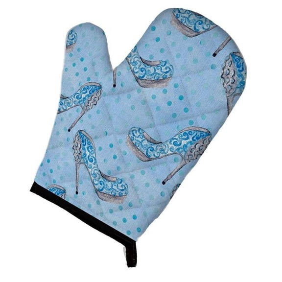 Watercolor Cinderella Shoe in Blue Oven Mitt