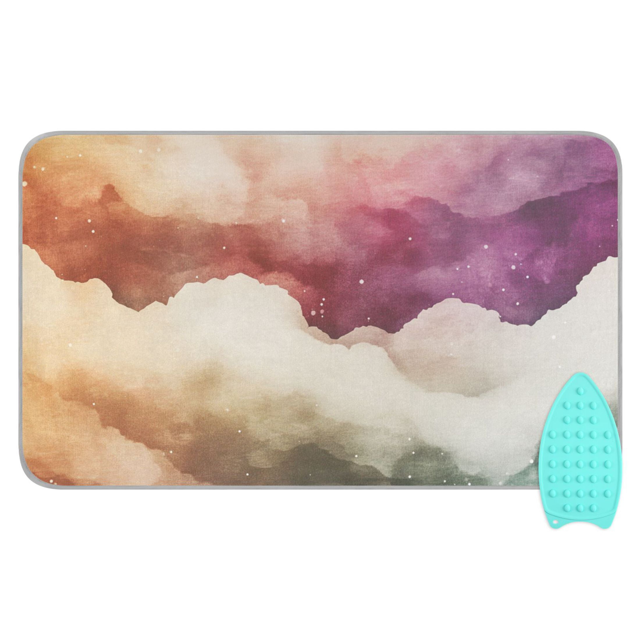 Watercolor Clouds Ironing Mat Blanket for Table Top Travel Portable Ironing Board Pad 47.2x27.6 Inch