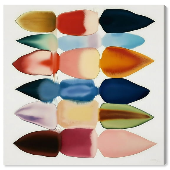 Watercolor Collage Canvas Watercolor Abstracts by Art Remedy, Gallery Wrapped, 12 x 12