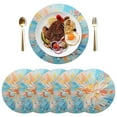 thumbnail image 1 of Watercolor Colorful Black Round Placemats Plate Mats 15 Inch Non-Slip Heat Resistant Washable PVC Set Indoor for Kitchen Dining Table 1PC, 1 of 6