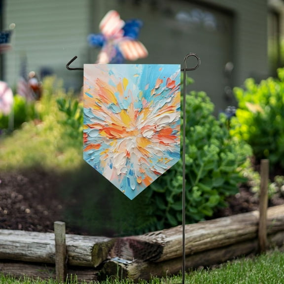 Watercolor Colorful Garden Flag 18" x 12.5" Double Sided Yard Lawn Outdoor Decor Small Yard Flags