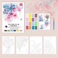 thumbnail image 1 of Watercolor Coloring Book Set, Portable Travel Painting Kit with Built-In Paint Palette and Brushes for Stress Relief and DIY Art A#083 B, 1 of 7
