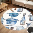 thumbnail image 1 of Watercolor Cooking Utensils Round Carpet Living Room Bedroom Home Decoration Coffee Table Mat Lounge Rug Chair Mats, 1 of 5