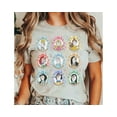 thumbnail image 1 of Watercolor Coquette Bows Olaf Disney Princess Characters T-Shirt, Belle Aurora Elsa Ariel Tee, Magic Kingdom Girl Trip Shirt, 1 of 5