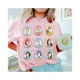 thumbnail image 1 of Watercolor Coquette Bows Olaf Disney Princess Characters T-Shirt, Belle Aurora Elsa Ariel Tee, Magic Kingdom Girl Trip Shirt, 1 of 5