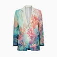 thumbnail image 1 of Watercolor Coral Reef (2) Mens Suits Shawl Collar Slim Fit Suit Mens Groom Jacket Tuxedos for Wedding Dress Evening, 1 of 5