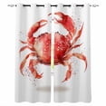 thumbnail image 1 of Watercolor Crabs Blackout Curtains for Bedroom Living Room Darkening Curtains 84 Inch Length 2 Panels Set Ocean Modern Minimalist Animals Printed Window Curtain Window Treatment Drapes 52"x84", 1 of 9