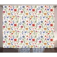 thumbnail image 1 of Ambesonne Watercolor Curtains 2 Panel Set, Wildflowers Illustration, 108" x 84", Multicolor, 1 of 3