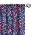 thumbnail image 1 of Watercolor Curtains 2 Panels Set, Vibrant Colored Mosaic of Blooming Flower Petals Funky Paintbrush Effect, Window Drapes for Living Room Bedroom, Multicolor, by Ambesonne, 1 of 3