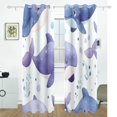 thumbnail image 1 of Watercolor Cute Whales Blackout Curtains, 55W x 72/84L Living Room Bedroom Curtains, Heat Insulation and Sun Protection, 2-Pack, 1 of 6