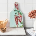 thumbnail image 1 of Watercolor Cutting Board, Grunge Inspired Botanical Arrangement of Fruits and Flowers Ecology, Tempered Glass Cutting and Serving Board, Wine Bottle Shape, Rose Red Jade Green, by Ambesonne, 1 of 1